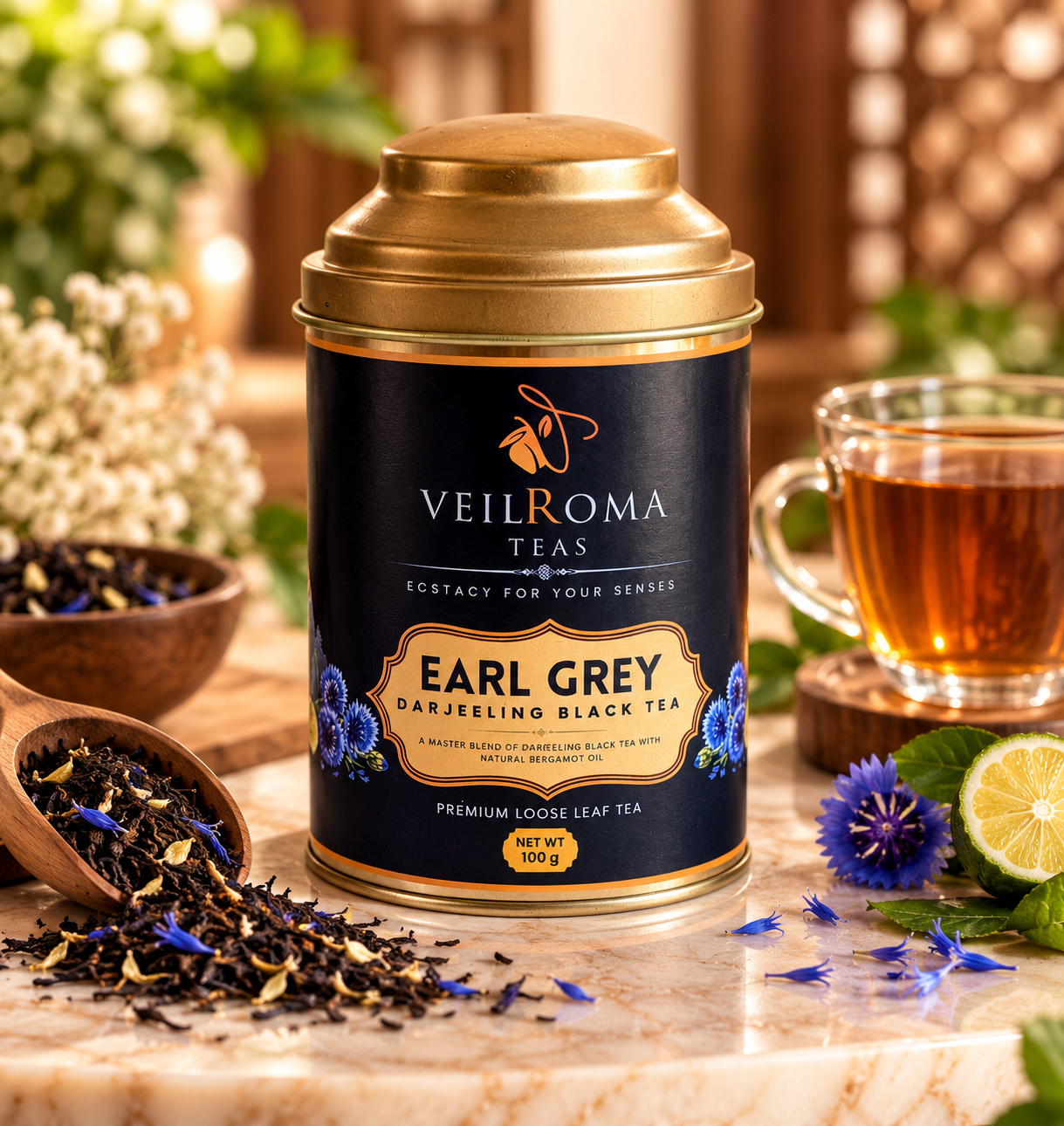 Veilroma Earl Grey Darjeeling Black Tea