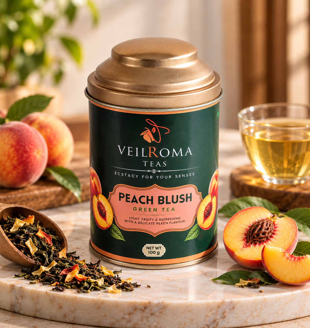 Veilroma Peach Blush Green Tea
